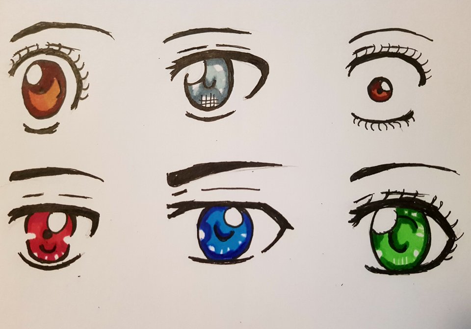 How To Draw and colour 6 anime and manga eyes by nickperriny7mai on  DeviantArt