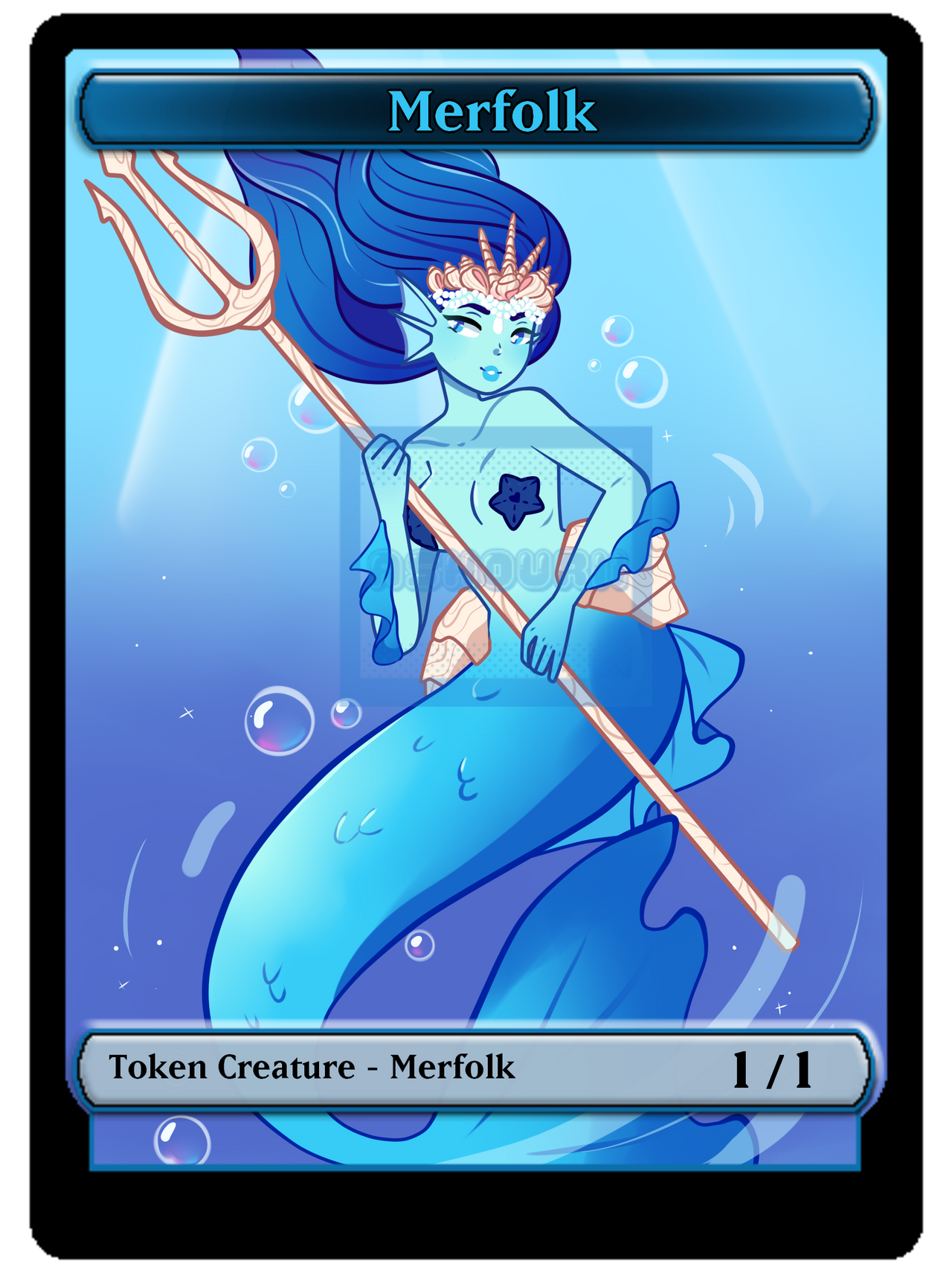 Merman Token Merfolk Token by Ashourii on DeviantArt