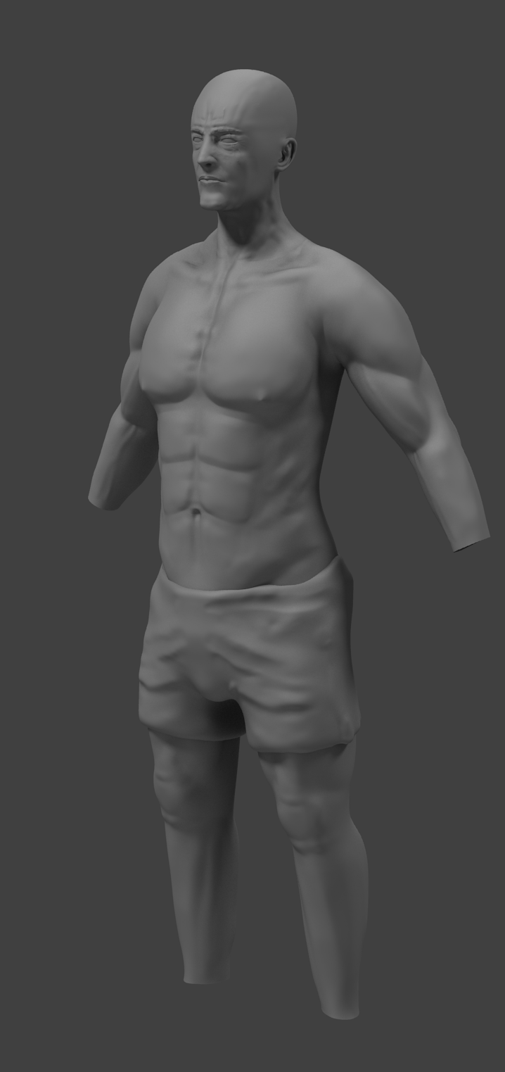 Sculpted male body