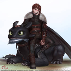 How to train your dragon3: Hiccup and Toothless