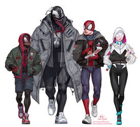 Peter,Miles,Gwen,Venom and..