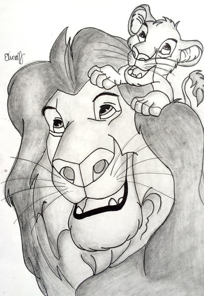 Musafa Simba Drawable Mufasa and Simba by ElinaJJ on DeviantArt