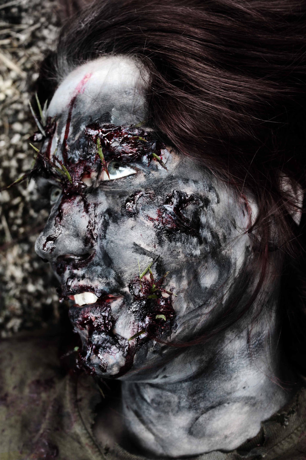 Zombie make-up and lighting test.