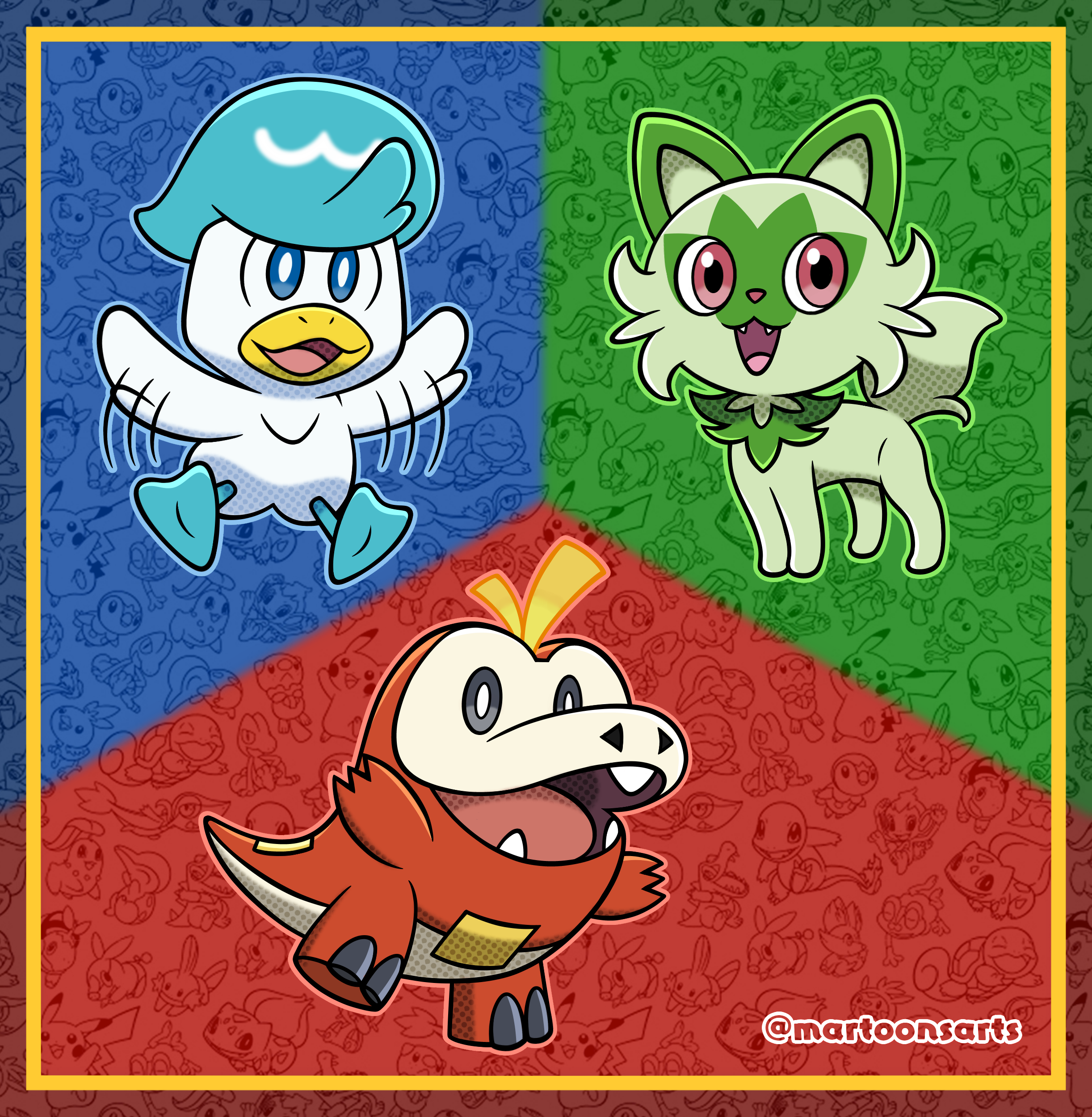 Pokemon Scarlet and Violet Starters Demake by littlealliegator on DeviantArt