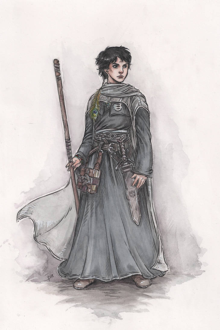 Nurinai with a peacock feather by Neferu