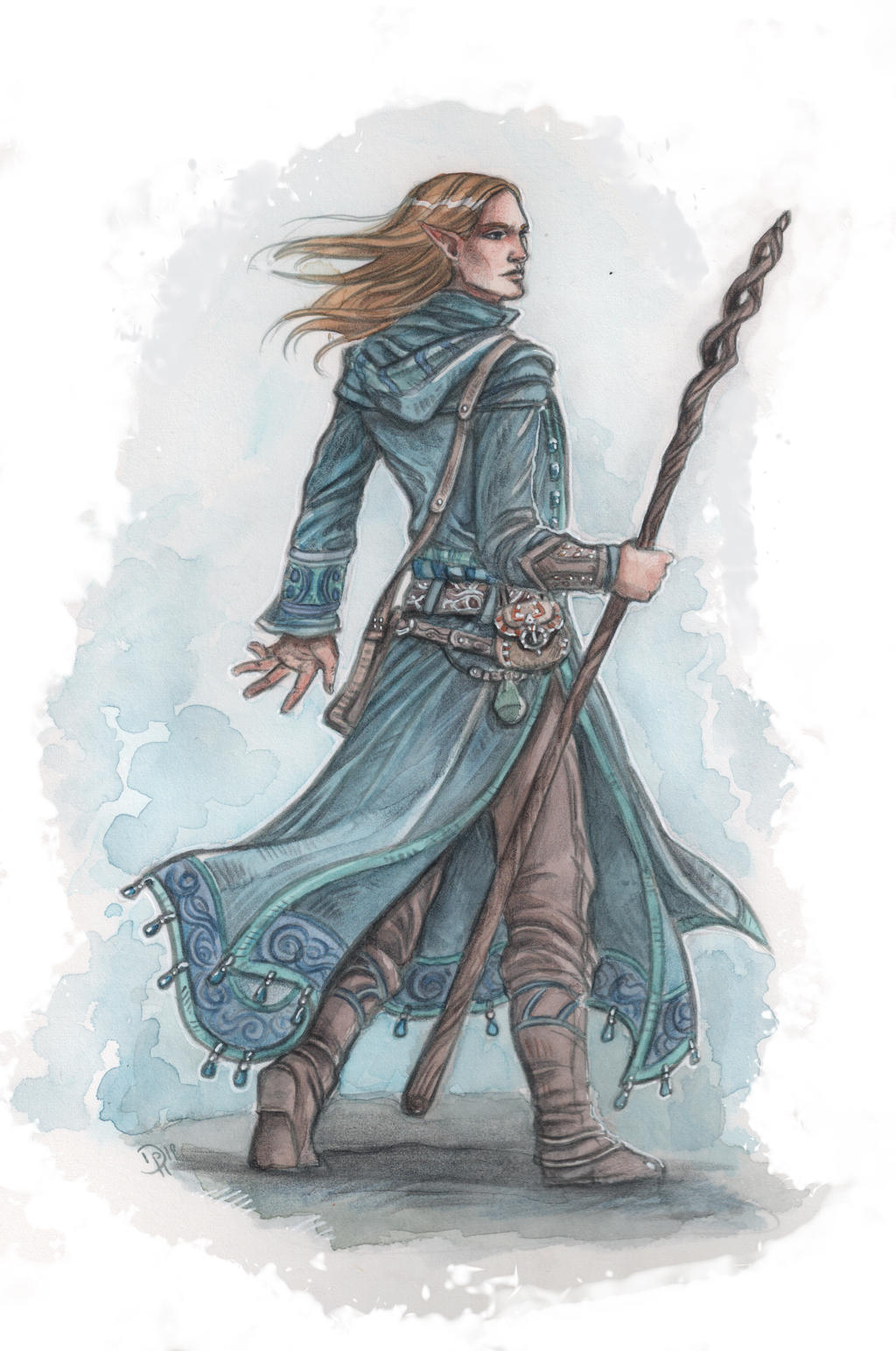 Cyruion, elven magician by Neferu