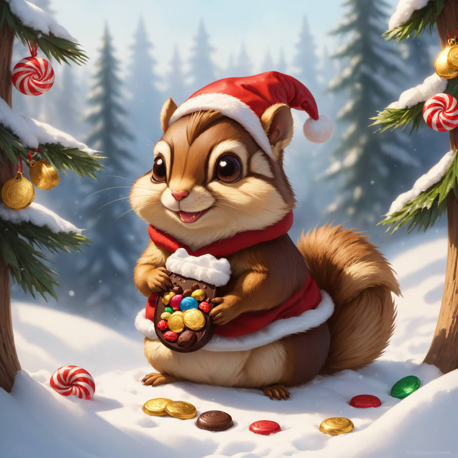 SSA Chippy the Christmas Chipmunk by SensualStrokesArt on DeviantArt