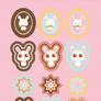 bunnies scticker for scrapbook