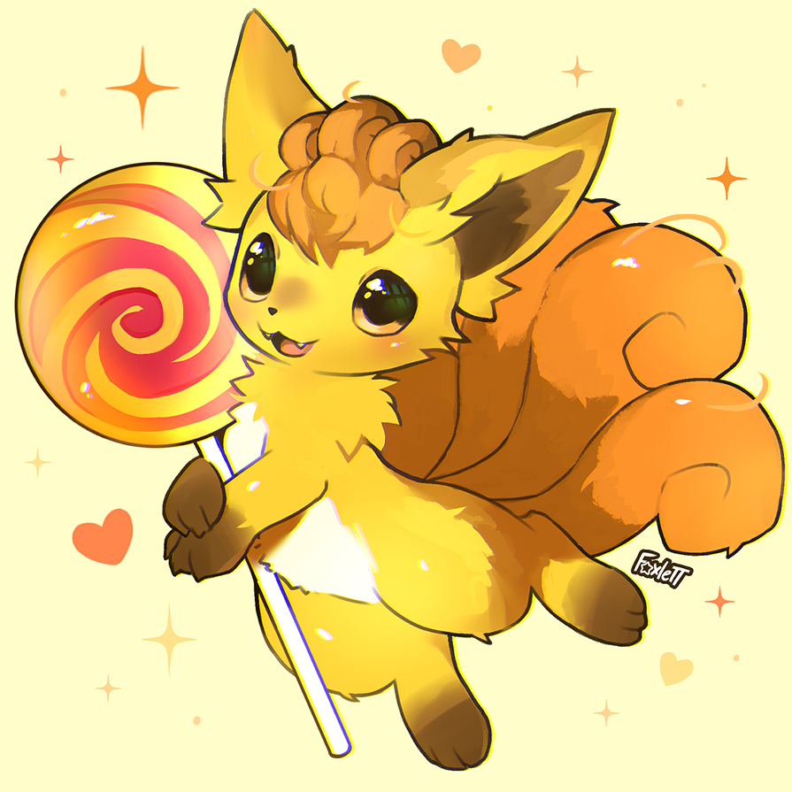 Shiny Vulpix by foxlett on DeviantArt