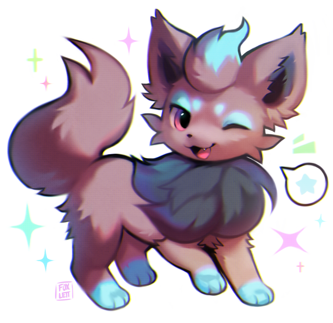 Shiny Zorua by foxlett on DeviantArt