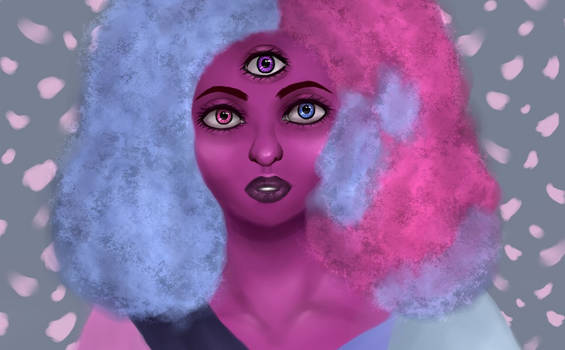 Zoomed in version of Cotton Candy Garnet