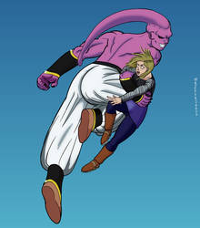 Majin Boo and Android 18