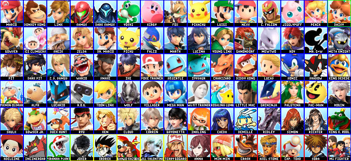 My vision of the Ultimate roster by herotrainer7 on DeviantArt