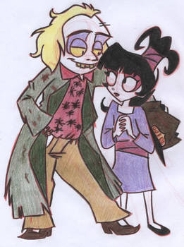 Beetlejuice and Lydia Cool