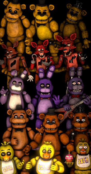 Fnaf Models Comparision by GrrChinmanLarge on DeviantArt