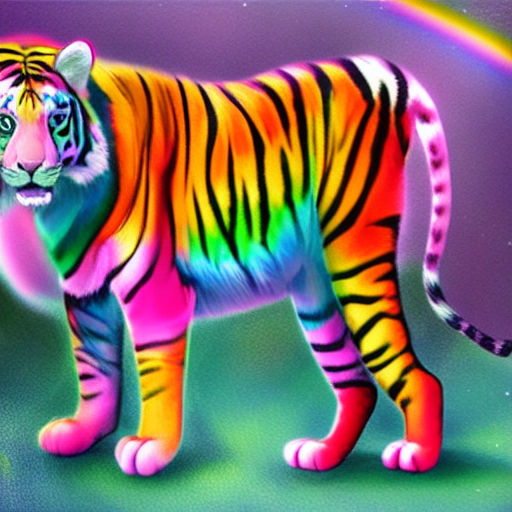 Rainbow Tiger (Stable Diffusion) by stgiga on DeviantArt