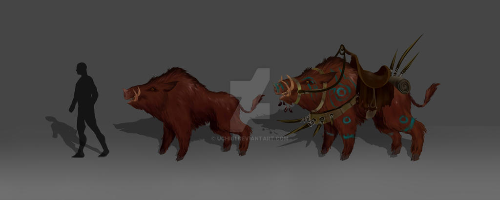 Boar Monkey Deviantart Creature development: Boar Mount by uchigi on DeviantArt
