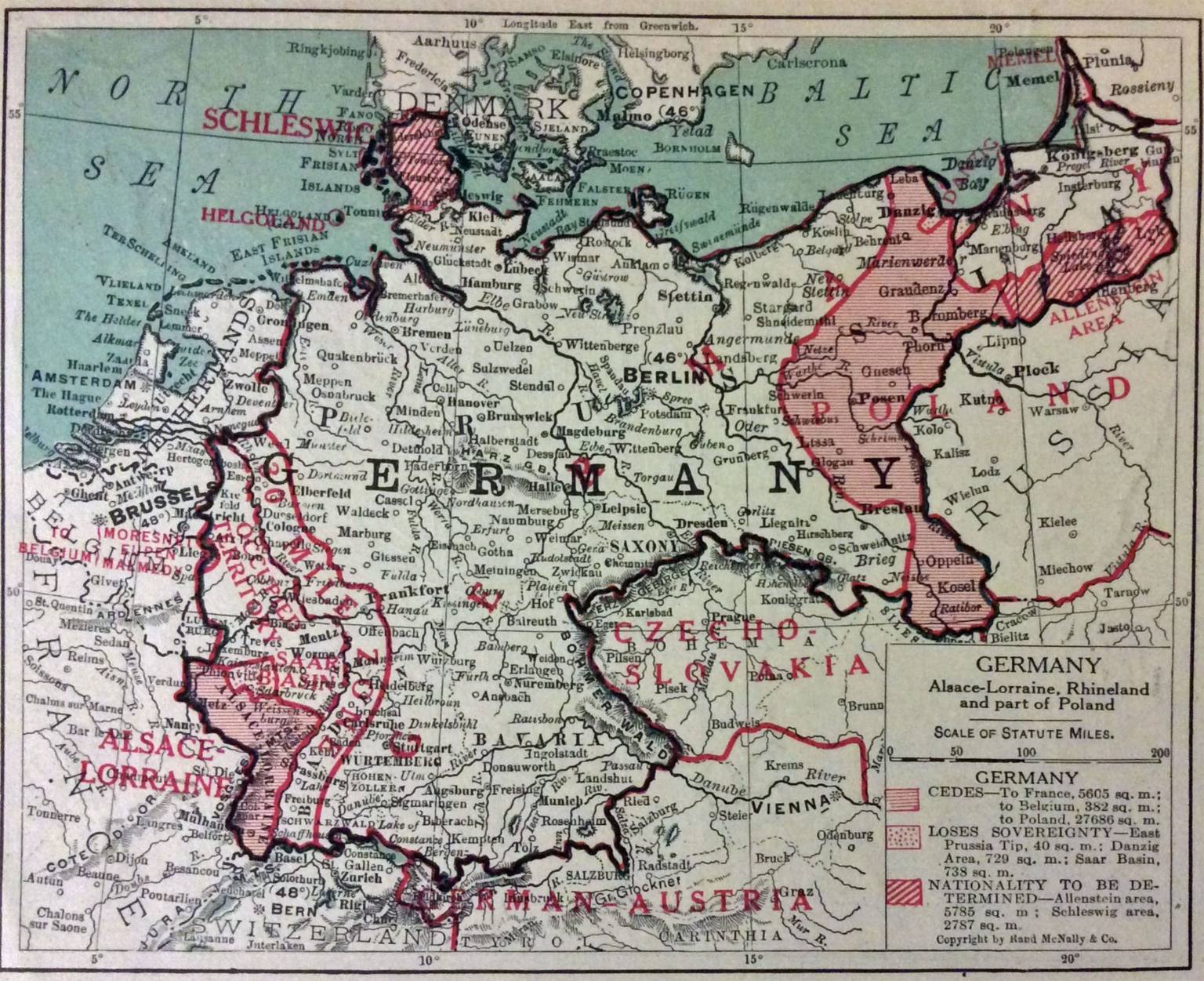 Map Of Germany After Ww1 Map Of Germany After Ww1