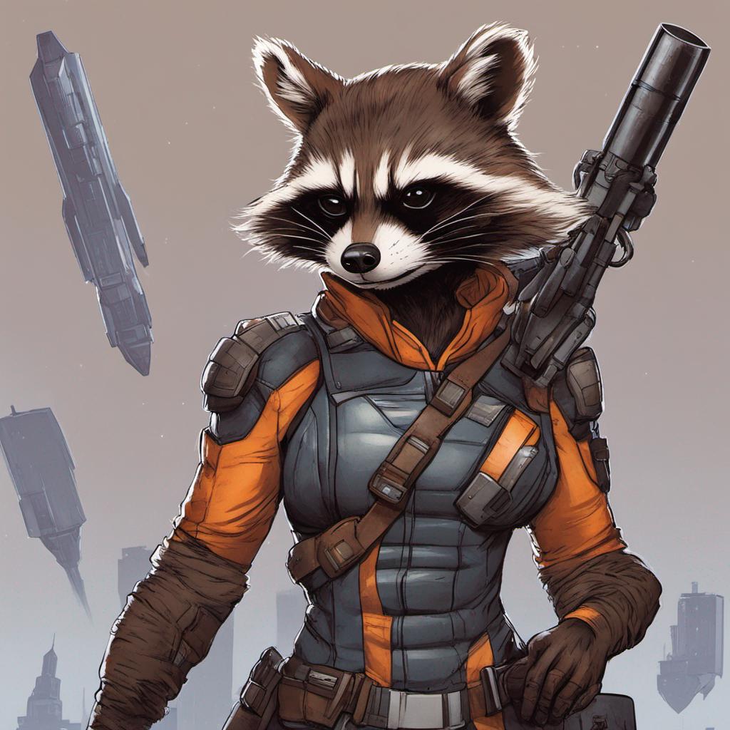 Female Rocket Raccoon by Gabrieldammin on DeviantArt