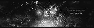 Akuma sprite B and W