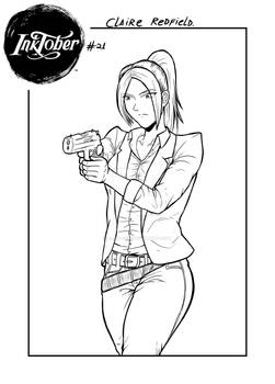 InkTober #21 - Claire Redfield - Resident Evil Re2