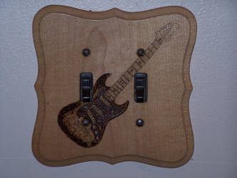 Guitar switch plate cover