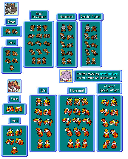 PMD - Tyrunt Line Sprite Sheet by NeroIntruder on DeviantArt