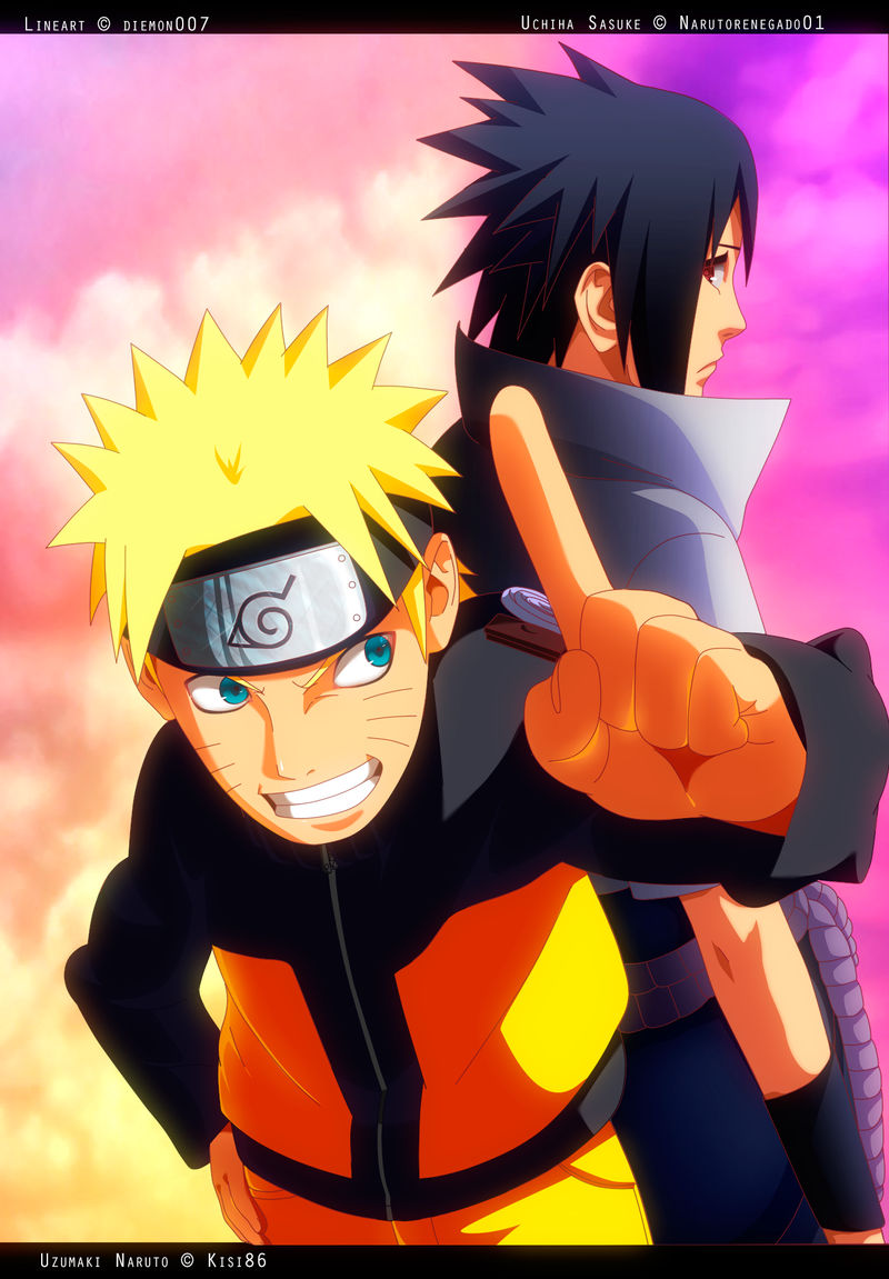 Uchiha Sasuke and Uzumaki Naruto by kisi86 on DeviantArt