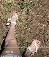 Really pretty white girl feet in sandals pt.6