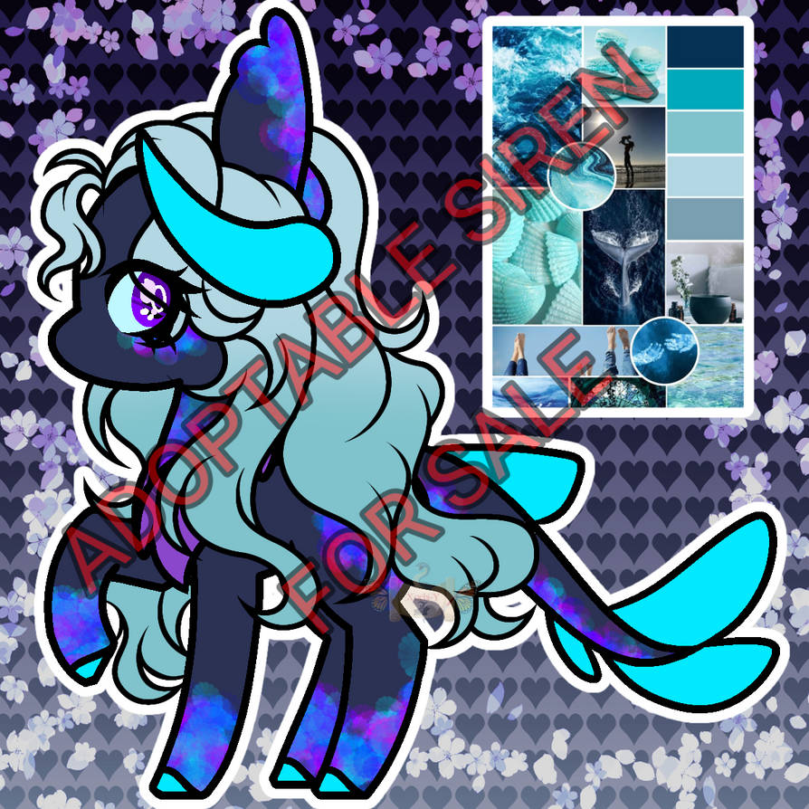 Mlp Sirens Deviantart Adoptable Siren Pony (OPEN) by Xochi-Y on DeviantArt