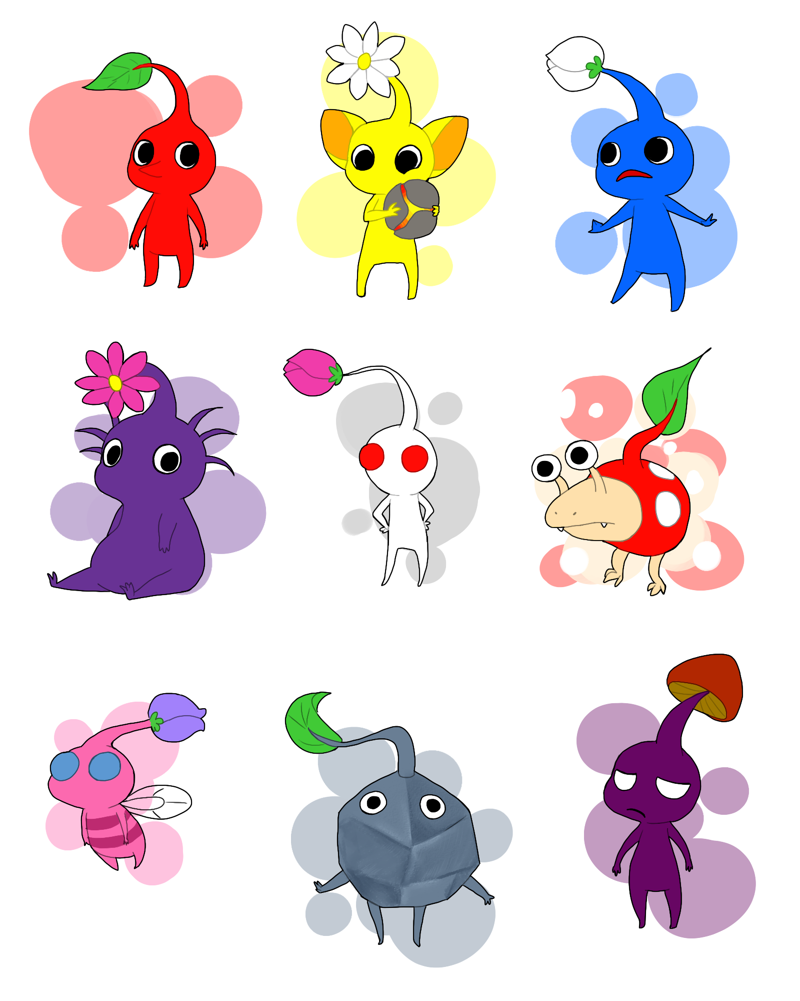 All pikmin by Quarbie on DeviantArt