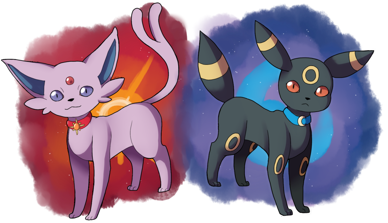 Espeon and Umbreon