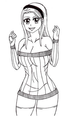 Lucy Heartfilia sexy sweater