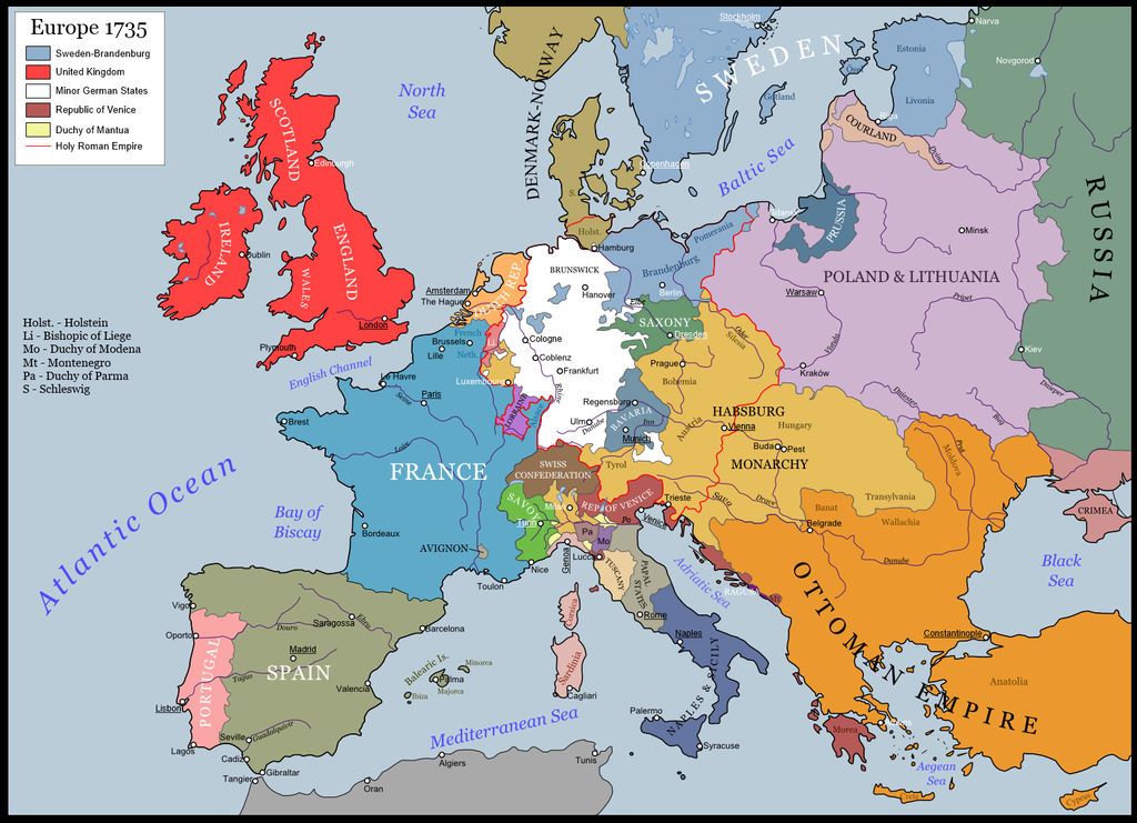 Where Hearts Were Entertaining June: Europe 1735