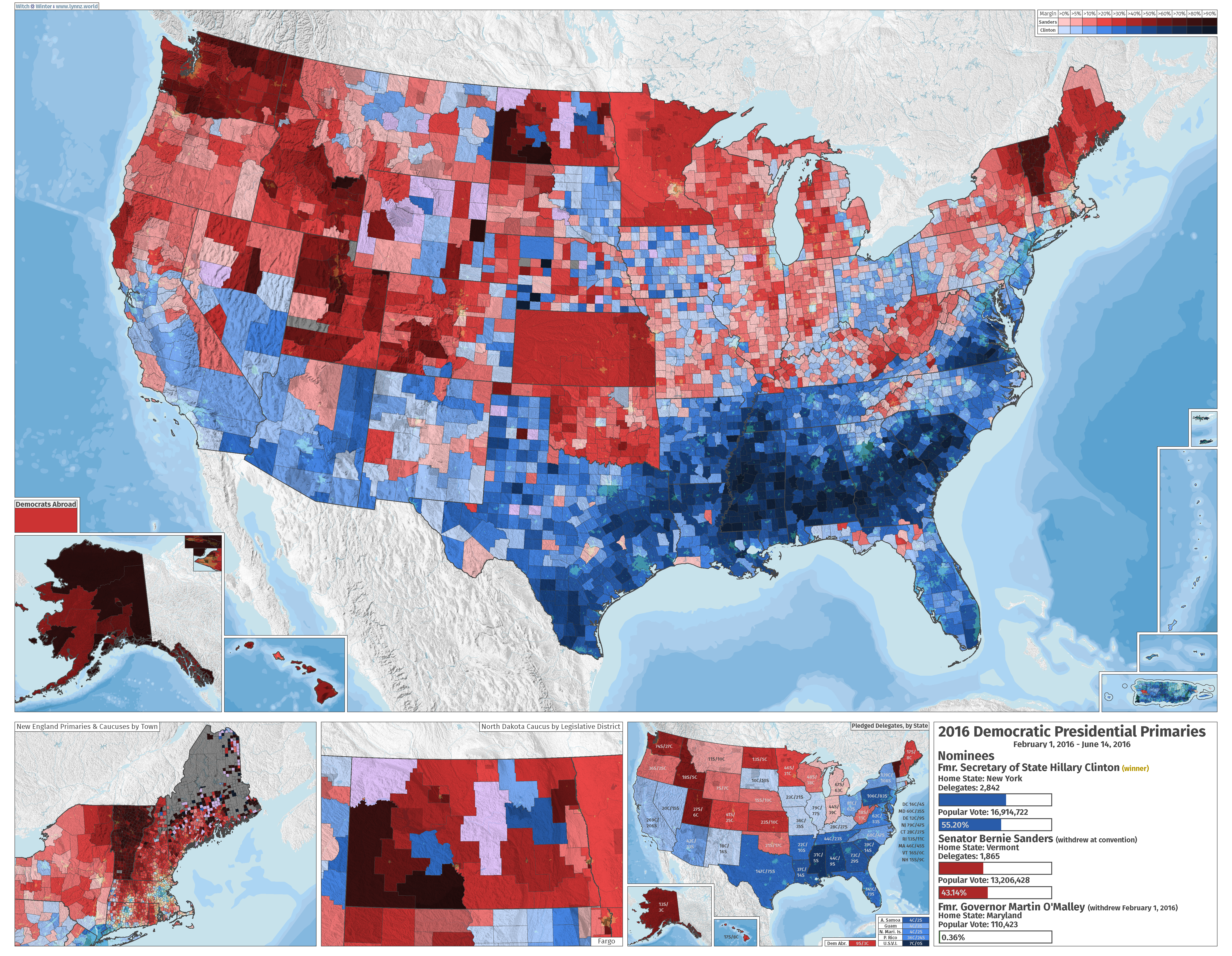2016 Democratic Presidential Primary by ToixStory