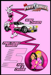 Pink Turbo Ranger-Kat and Cassie
