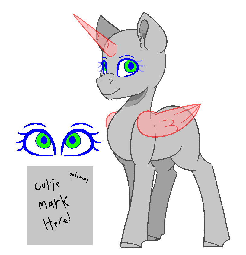 :BASE: Basic Pony Ref by MiracleInk on DeviantArt