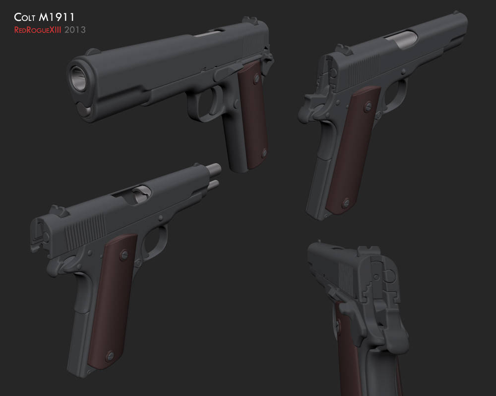 Cal.45 Drawing Automatic Pistol, Caliber .45, M1911 by redroguexiii on DeviantArt