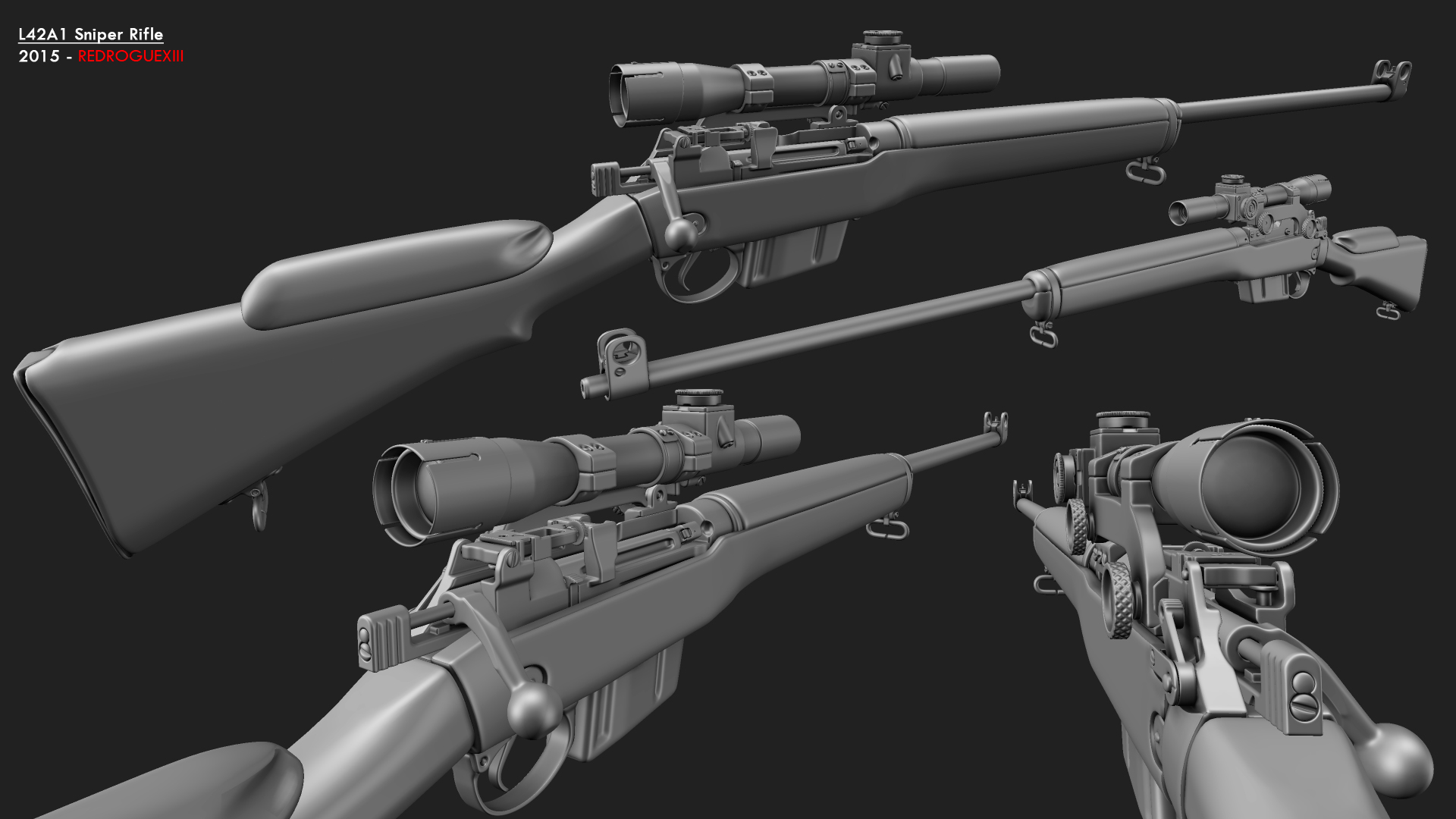 Lee Enfield L42A1 Sniper Rifle By Redroguexiii On DeviantArt lee-enfield-l42a1-sniper-rifle-by-redroguexiii-on-deviantart