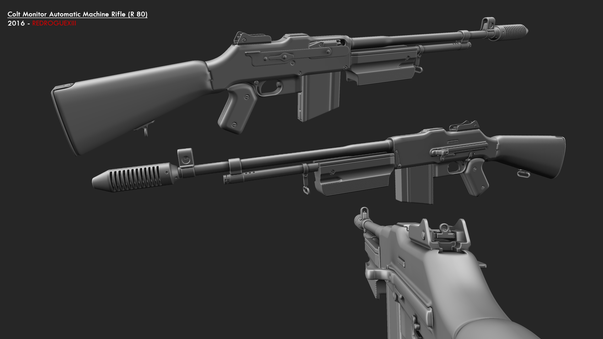 Colt Monitor R80 Automatic Machine Rifle by redroguexiii on DeviantArt