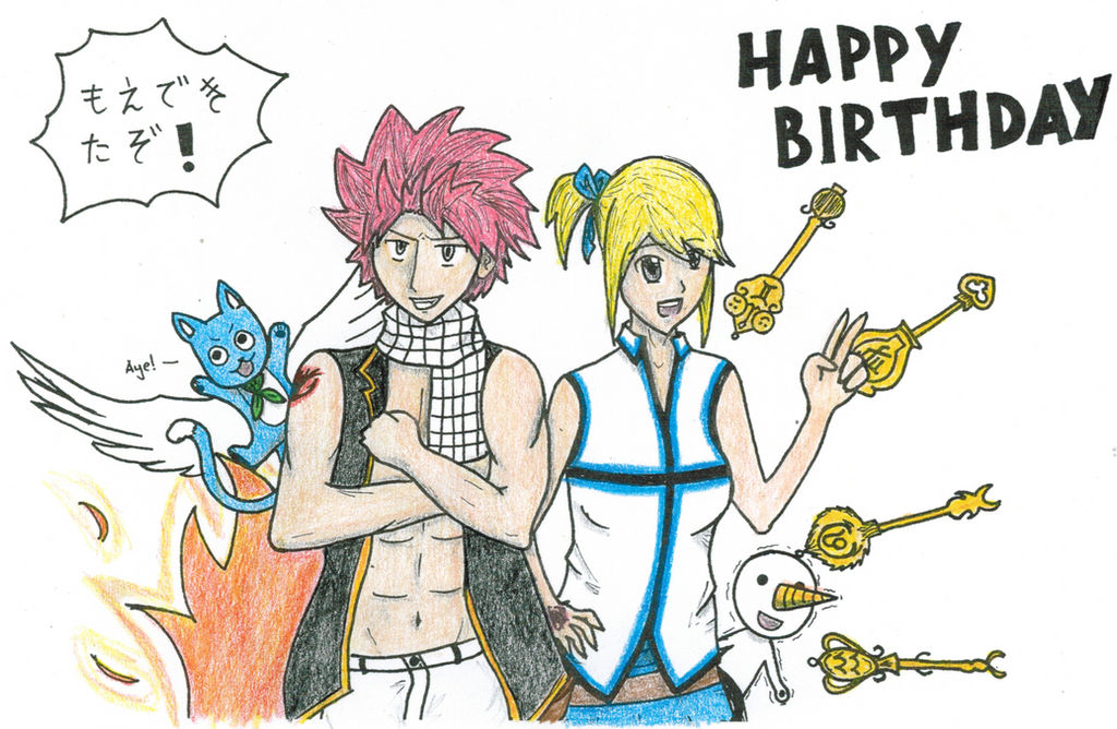 FAIRY TAIL Personalised Birthday Card personalized anime tale natsu lucy