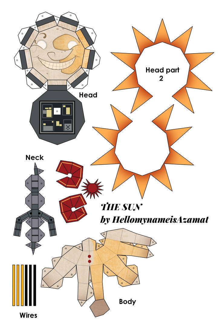 Sun Paper Pattern Minecraft Sun Papercraft Template 1 By Hellomynameisazamat by ryanio on DeviantArt