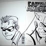 Captain America and Bucky sketch by Ken Hauser