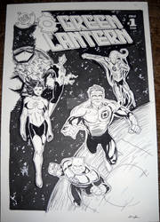 Green Lantern mixed cover Commission