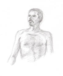 life drawing - man - frontview