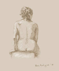 Art class sketch - Woman facing away