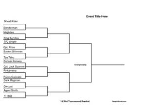 Fighting tournament chart