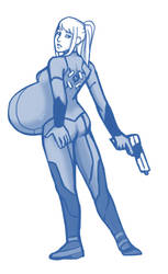 Sketch: Zero Suit Samus by Olympic-Dames by xXAkiraXx7734