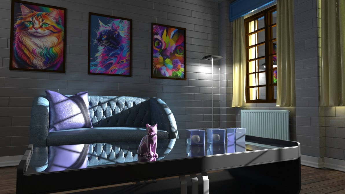 Room render - lights and materials by Tki0s on DeviantArt