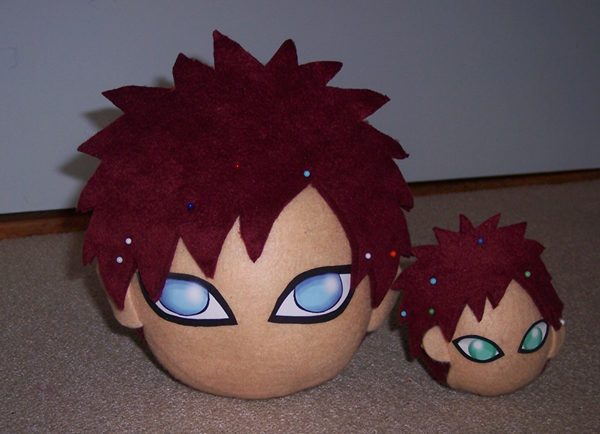 Plush Gaara heads_Big and Tiny